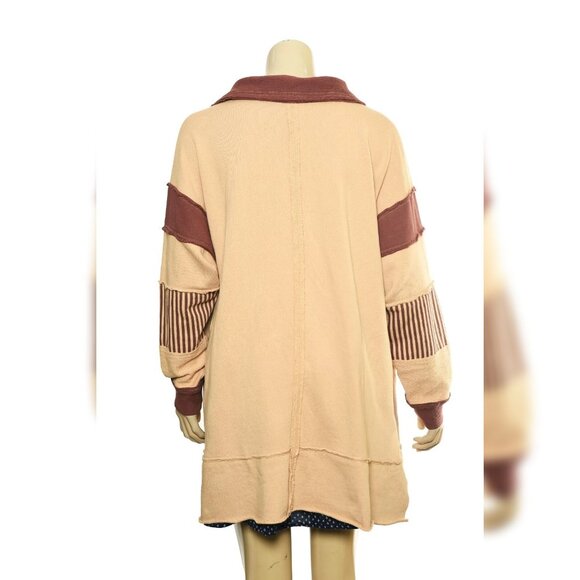 Free People We The Free Clean Prep Polo Top M 8 Women Casual Pullover NEW 38320 - Picture 3 of 3